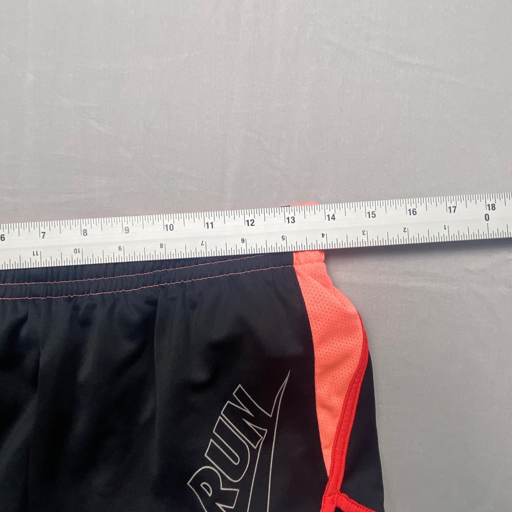 Nike Dri-FIT Running Shorts Womens Medium Black Neon Coral Graphic Athletic - Picture 5 of 12